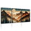 3 Panels Framed Abstract Wood Grain Boho Style Mountain & Forest Canvas Wall Art Decor, 3 Pieces Mordern Canvas Decoration Painting for Office, Dining room, Bedroom Decor-Ready to Hang W2060P155535