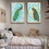 2 Panels Framed elegant Green peacock Canvas Wall Art Decor, 2 Pieces Mordern Canvas Decoration Painting for Office, Dining room, Living room, Bedroom Decor-Ready to Hang W2060P171560