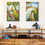 2 Panels Framed elegant Green peacock Canvas Wall Art Decor, 2 Pieces Mordern Canvas Decoration Painting for Office, Dining room, Living room, Bedroom Decor-Ready to Hang W2060P171566