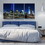 3 Panels Framed Brooklyn Bridge Night View New York Canvas Wall Art Decor,3 Pieces Mordern Canvas Decoration Painting for Office,Dining room,Living room, Bedroom Decor-Ready to Hang