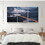 3 Panels Framed Bridge Above Ice Sea Canvas Wall Art Decor,3 Pieces Mordern Canvas Decoration Painting for Office,Dining room,Living room, Bedroom Decor-Ready to Hang