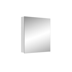 24" W x 26" H Single-Door Bathroom Medicine Cabinet with Mirror, Recessed or Surface Mount Bathroom Wall Cabinet, Beveled Edges,Silver W2067122780