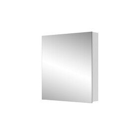 24" W x 26" H Single-Door Bathroom Medicine Cabinet with Mirror, Recessed or Surface Mount Bathroom Wall Cabinet, Beveled Edges,Silver W2067122789