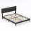 Upholstered Queen Size Bed Frame Platform with High-Adjustable Headboard and Solid Wood Slats Support, Strong Weight Capacity, Non-Slip and Noise-Free,No Box Spring Needed, Easy assembly, Grey