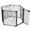 150" Adjustable Safety Gate 6 Panels Play Yard Metal Doorways Fireplace Fence Christmas Tree Fence Gate for House Stairs Gate prohibited area fence W206P150112