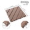 Plastic Interlocking Deck Tiles,44 Pack Patio Deck Tiles,12"x12" Square Waterproof Outdoor All Weather Use, Patio Decking Tiles for Poolside Balcony Backyard, Brown