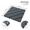 Plastic Interlocking Deck Tiles,44 Pack Patio Deck Tiles,12"x12" Square Waterproof Outdoor All Weather Use, Patio Decking Tiles for Poolside Balcony Backyard, Grey