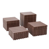Plastic Interlocking Deck Tiles,44 Pack Patio Deck Tiles,12