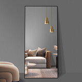 Floor Mirror Full Length Mirror Ultra Thin Aluminum Alloy Frame Modern Style Standing/Hanging Mirror Wall Mounted Mirror W2071124480