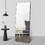 Aluminum Floor Mirror Full Length Mirrors Leaning Rounded Corner Rimless Standing Large Mirror Bedroom, Shop, Office, Hotel 5MM Silver Mirror W2071P148221