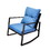 3 Pieces Patio Bistro Set Outdoor Rocking Chair w Blue Cushion for Yard Garden Poolside W2071P201034