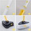 Tub Tile Scrubber Brush 2 in 1 Cleaning Brush Pole Stiff Bristles Scouring Pads for Cleaning Bathroom Kitchen Toilet Wall Tub Tile Sink Non-scratch W2071P206889