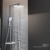 Triple function shower system Shower systems including rainfall showerheads and handheld showers Stainless steel shower hose W2071P227920