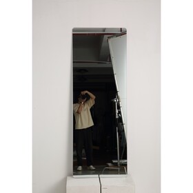 65"x 24" inch Full Body round corner mirror for Living Room Bedroom Cloakroom Wall hanging with hanging hole 5mm silver mirror Explosion-proof glass