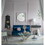 32x1x32" Poppy Mirror with Gold Metal Frame Contemporary Design for Bathroom, Entryway Wall Decor W2078124324