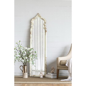 19x1.6x73.2" Oversized Full Length Floor Mirror, Vintage White Shabby Chic Wooden Frame for Leaning, Bedroom, Living Room W2078124333