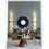 31.5x1x31.5" Round Carter Wooden Mirror with Gold Iron Frame Neutral Colorway Wall Decor for Live space W2078124347