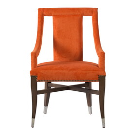 Modern Accent Chair Dining Chairs, Accent Chair for Living Room Dining Room Kitchen, 23" x 24" x 36"(Orange) W2078127364