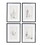 Set of 4 Architecture Wall Art Prints, Home Decor Art for Living Room Dining Room Entryway, 20" x 28" W2078130255