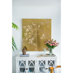 Set of 2 Cherry Blossom Wall Art Panels, Wall Decor for Living Room Dining Room Office Bedroom, 21.5" x 47" W2078130261