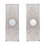 Set of 2 Large Wooden Wall Art Panels with Distressed White Finish and Round Mirror Accents,17" x 48" W2078130284