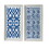 Set of 2 Blue and White Hanging Sculptures, Wall Art Decor, 12.5" x 24.5" W2078130292