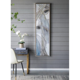 Set of 2 Elongated Abstract Oil Paintings, Wall Art for Living Room Dining Room Bedroom Office Entryway, 20" x 71"