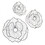 Set of 3 Metal Flowers Wall Decor, Transitional Wall Floral Sculpture for Foyer Porch Hallway Entrance W2078130330