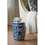 Ceramic Garden Stool, Blue and White Small Side Tabel, D11