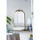 24" x 36" Arched Wall Mirror with Gold Metal Frame, Wall Mirror for Living Room Bedroom Hallway W2078135193