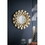 Round Gold Metal Mirror with Trumpet Vine Motif, 37x3" W2078P155913