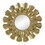 Round Gold Metal Mirror with Trumpet Vine Motif, 37x3" W2078P155913