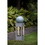 13x13x44" Tall Contemporary Sphere Outdoor Water Fountain, Cement/Concrete Outdoor Fountain, Antique Blue Raindrop Water Feature with Light for Garden, Lawn, Deck & Patio W2078P162776
