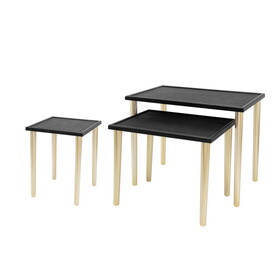 Set of 3 Side Tables, L:25x15.5x21" M:20x15x18.5" S:14x14x16.5"