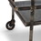 30.7x17.1x34.6" Percy Galvanized Metal Bar Cart in Gray & Black