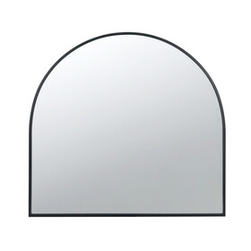 33" x 31" Arched Decorative Accent Mirror with Iron Metal Frame, Wall Deor for Bathroom, Bedroom, Entryway, Mantel P-W2078124338
