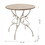 D31.5x31.5" Round Wooden Table with Metal Scrollwork Legs, White W2078P201127