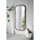 31.4x1.4x74" Oversized Wooden Floor Mirror with Unique Brown Frame W2078P201297