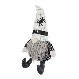 10.2x5.5x23.5" Fabric Sitting Gnome with White Hat Spider, for Halloween Decor W2078P237604