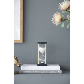 3x3x7" Spellman 15-minute Hourglass with Metal Frame, White W2078P278780