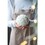 4" Cream Ruffle Ball Ornament, Decorative Hanging Ball Christmas Tree Ornaments for Holiday Party Decorations, Set of 6 W2078P360062