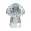3.9x3.9x4.7" Mushroom Shaped Glass Taper Candle Holder 6EA/CTN W2078P390737