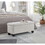 Upholstered storage rectangular bench for Entryway Bench,Bedroom end of Bed bench foot of the Bed,Bench Entryway ligth Beige Linen fabric W2082130346