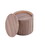 MDF nested table set 2 pieces, handcrafted round coffee table in living/lounge area, walnut color W2085123994