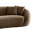 WKS1C Three-person sofa Modern combination Half Moon casual Teddy bear Wool sofa Curved sofa, camel color W2085130165