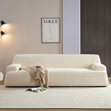 WKS9 White sectional sofa with removable pillows, durable fabric, solid wood frame, high density sponge filler W2085P154088