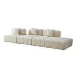 WKS3 Piano key combination sofa, 2 single seats plus 1 concubine fabric sofa, beige W2085S00012