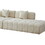 WKS3 Piano key combination sofa, 2 single seats plus 1 concubine fabric sofa, beige W2085S00012