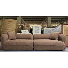 WKS11CZ camel sectional sofa with removable pillows, durable fabric, solid wood frame, high density sponge filler W2085S00020