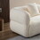 White sectional sofa, durable fabric, solid wood frame, high density sponge filler